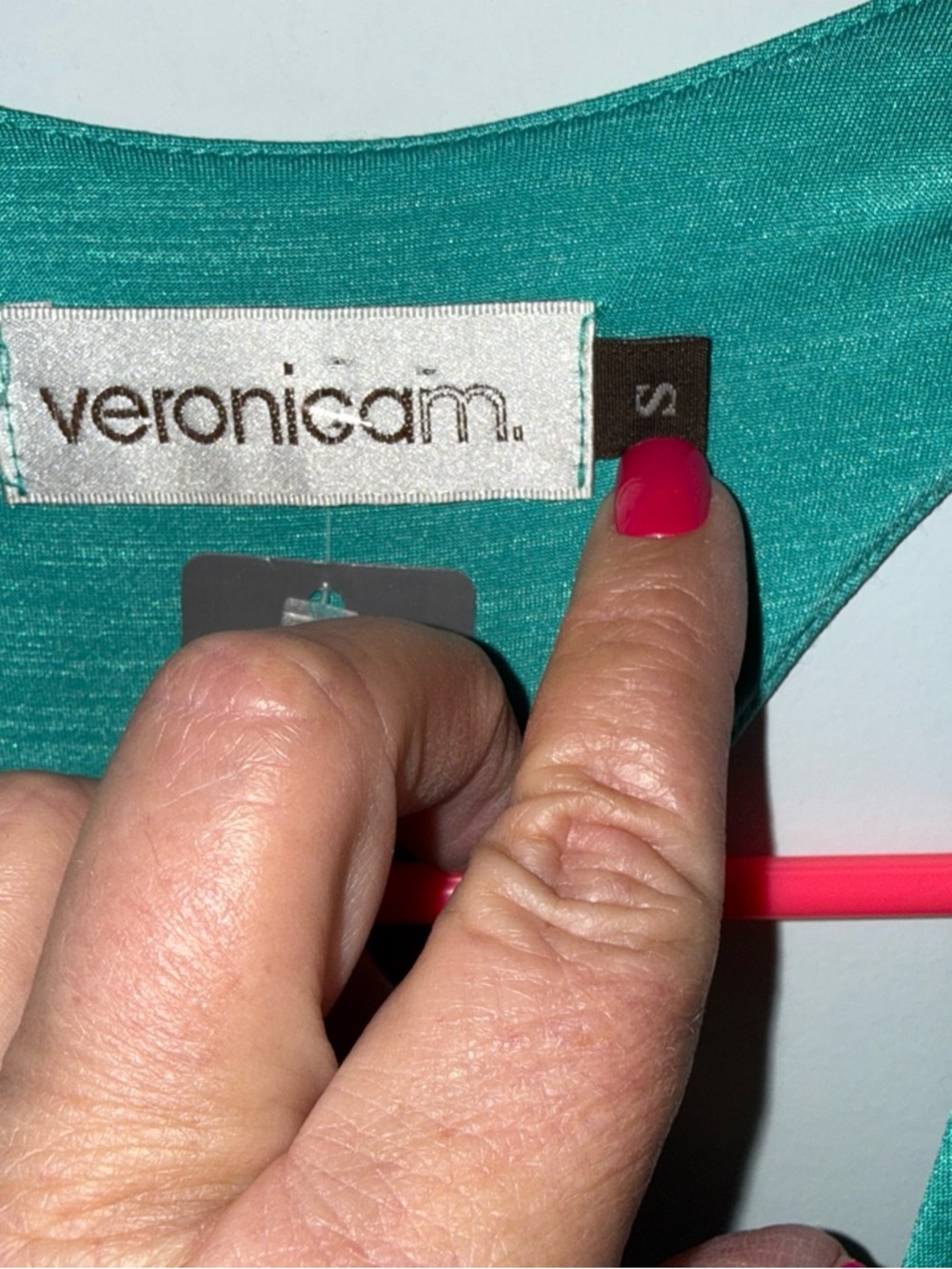 Veronica M Teal Sleeveless Dress with Racerback - Picture 3 of 9